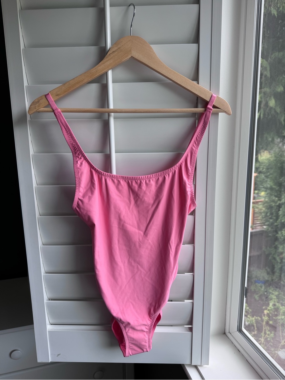 NWT SKIMS Pink Scoop Neck One-Piece Swimsuit